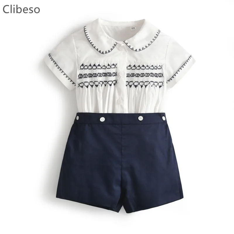 Комплекты-одежды-для-маленьких-мальчиков-одежда-ручной-работы-для-новорожденных-детские-шорты-топы-и-шорты-с-рукавом-летняя-детская-британская-одежда