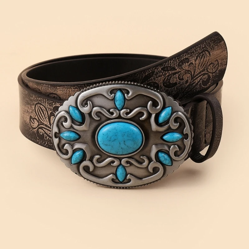 

European and American Fashion Engraved Jeans Belt All-Matched Belt