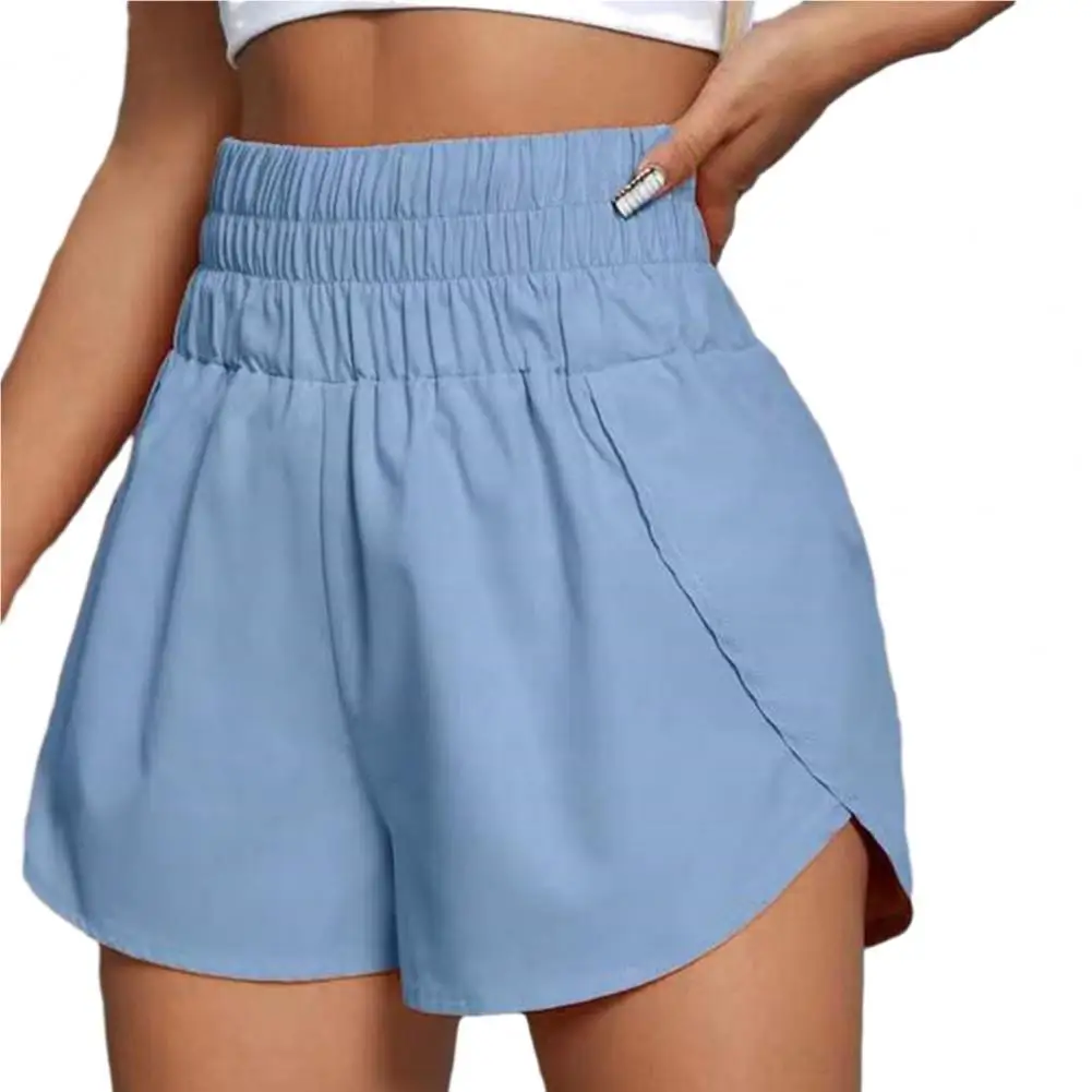 

Summer Culottes Breathable Quick Dry Women's Sports Shorts with High Elastic Waist Split Hem for Jogging Gym Summer Activities