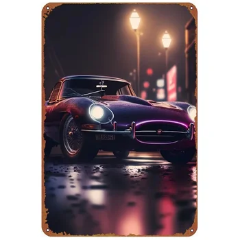 Metal Tin Signs Plaque Classic Old Cars Wall Decoration Vintage Art Posters Iron Painting for Man Cave Home Cafe Garage Club Bar 2