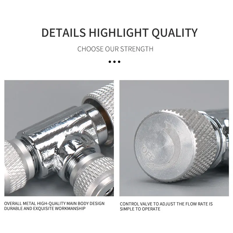 ZRDR high quality needle valve regulator suit 4*6mm co2 special tube for aquarium fish tank co2 systemCarbon dioxide fine-tuning 3