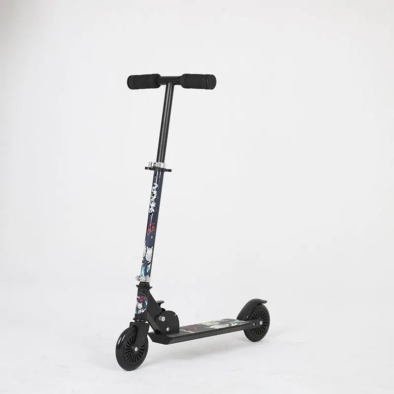Children's Scooter Can Be Lifted and Folded and The Scooter Has Two Wheels To Go Out Play Sports Pedal