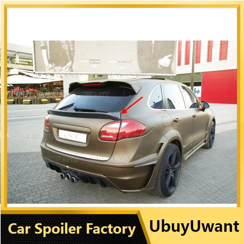 

High Quality Carbon Fiber Rear Trunk Middle Spoiler Wing Fits For Porsche Cayenne 958 MK2 92 A 2011 2012 2013 2014
