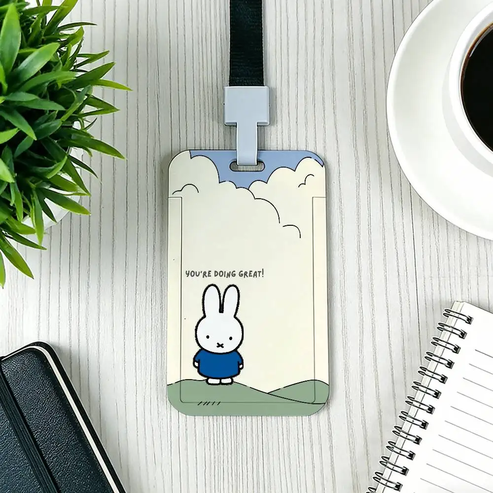 Niedlicher M-Miffy Kartenhalter mit Schlüsselband für Firmenmitarbeiter-Ausweise, Unisex ID-Namenskartenhalter, Bürobedarf – Detail 10