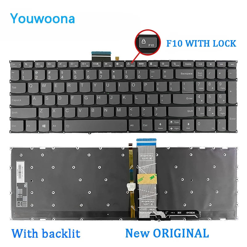 New ORIGINAL Laptop Keyboard For LENOVO Ideapad 5-15IIL05 5-15ARE05 5-15ITL05 5-15ALC05