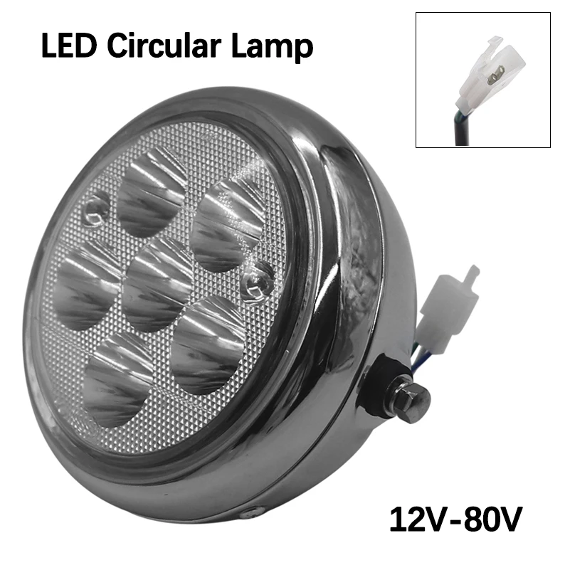 12V 80V 6 Beads LED Round Headlight 5 Inch LED Circular Lamp for