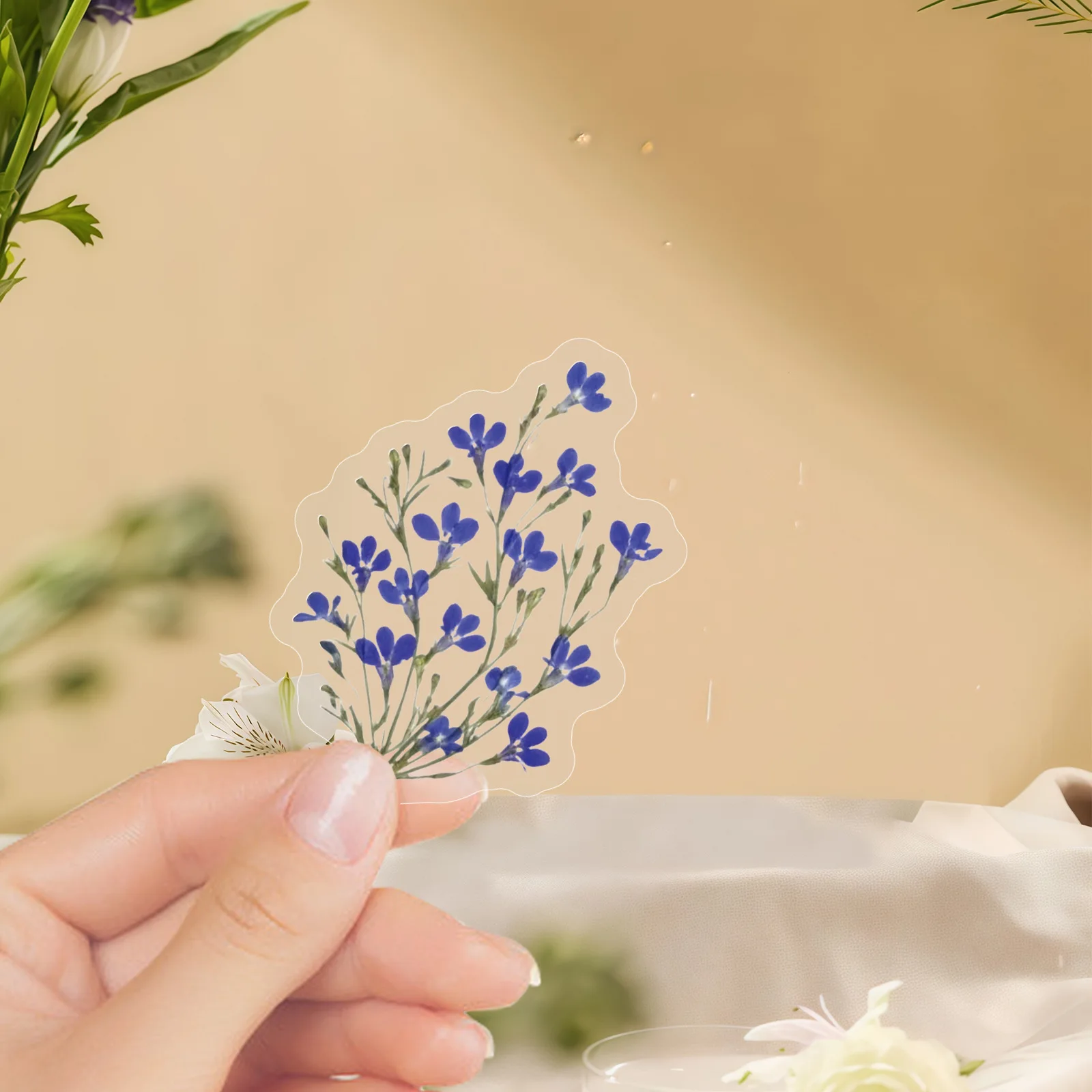 50PCS 꽃 꽃다발 디자인 스티커 낙서 스티커 DIY 일기 전화 케이스 수제 스크랩북 미적 스티커