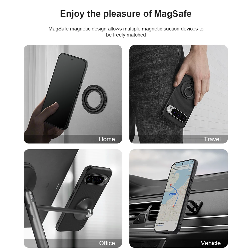 Nillkin for Google Pixel 9 Pro XL / 9 Pro / 9 5G Case Frosted Pro Magnetic Adapt Magsafe Matte full Back Cover 3