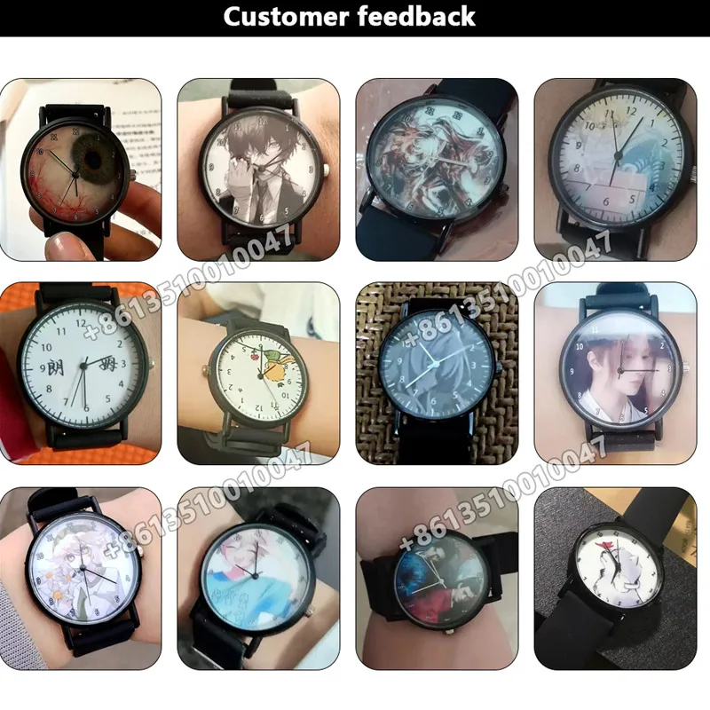 Quartz Watch Dial Personalized Photo Print Couple Watch for Men and Women Birthday Gift