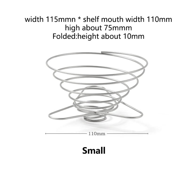 1PC 에스프레소 커피 필터 그물 접이식 커피 찌꺼기 필터 컵 홀더 드립 커피 메이커 리필 형 스프링 스타일 브루어