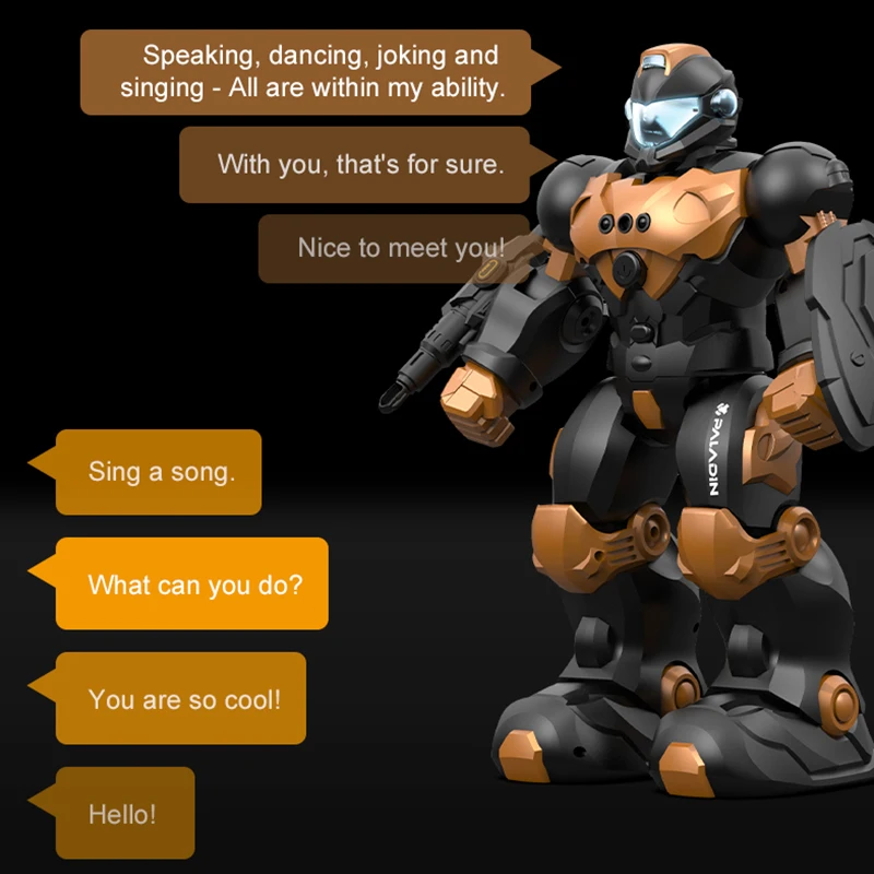2.4G Rc Smart Intelligent Voice Robot Programming Dialogue Robotic Toys with Led Light Singing and Dancing Electric Model Toys 3