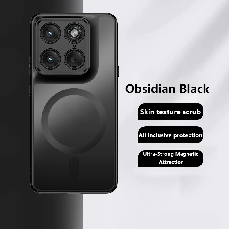360-Degree Rotating Matte Case with Magnetic Shockproof Protection