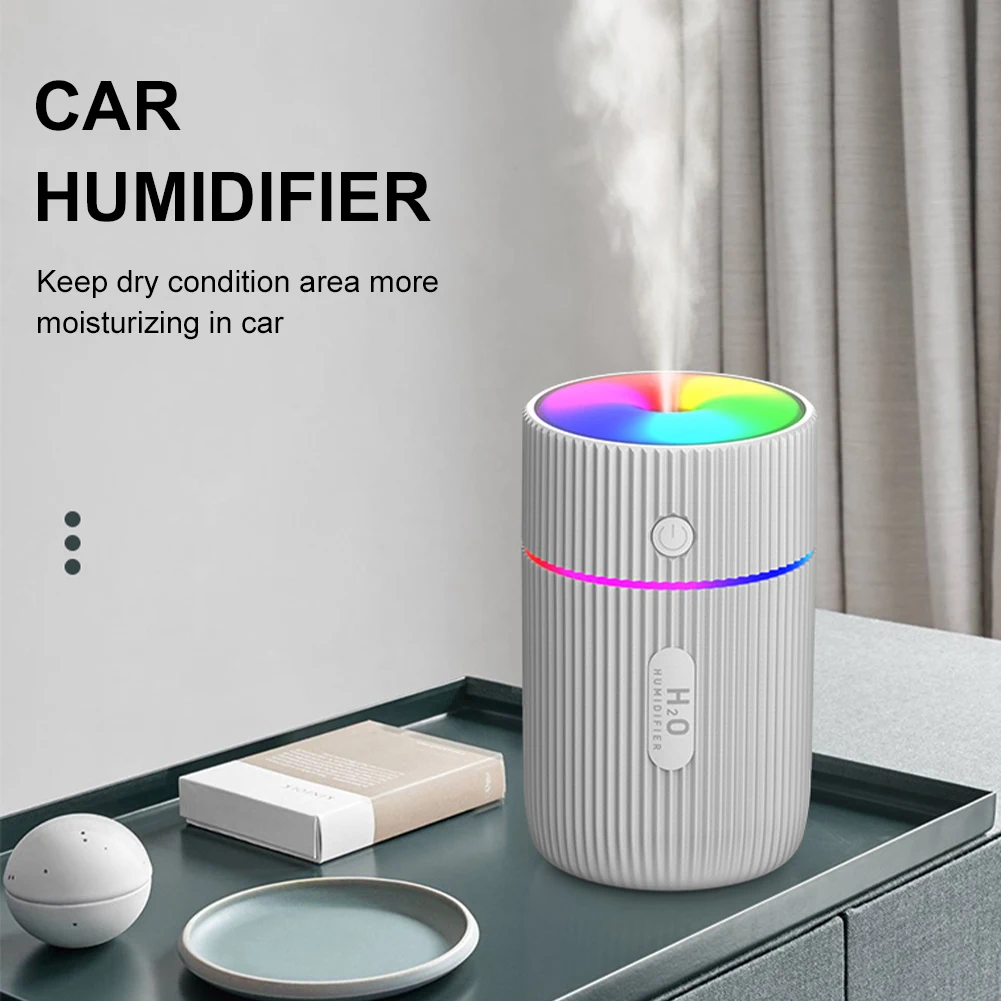 

Universal Car Air Humidifier Mini Portable Air Freshener With LED Night Light 2 Modes USB Oil Diffuser For Home Car Accessories