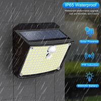 Solar Lights Outdoor 158 LED Solar Wall Lamp Waterproof Wireless Motion Sensor Security 3 Modes Garden Fence Yard Deck Garage 2