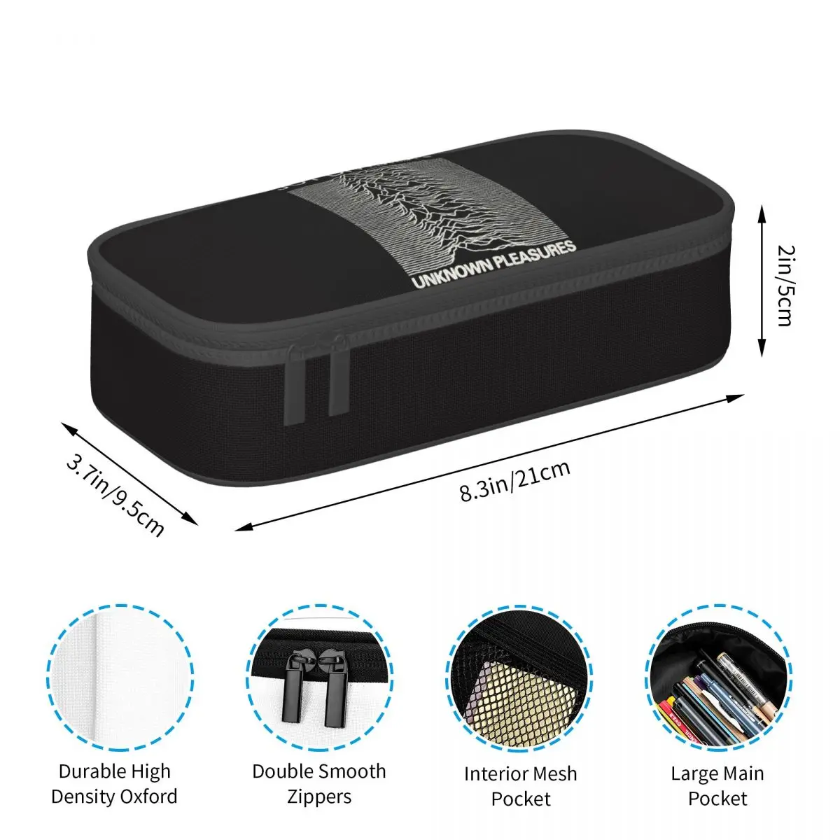 Joy Division Unknown Pleasures Pencil Cases Large Capacity Pen Bags Pen Box Pencil Pouch For Boys Girls Students School Office