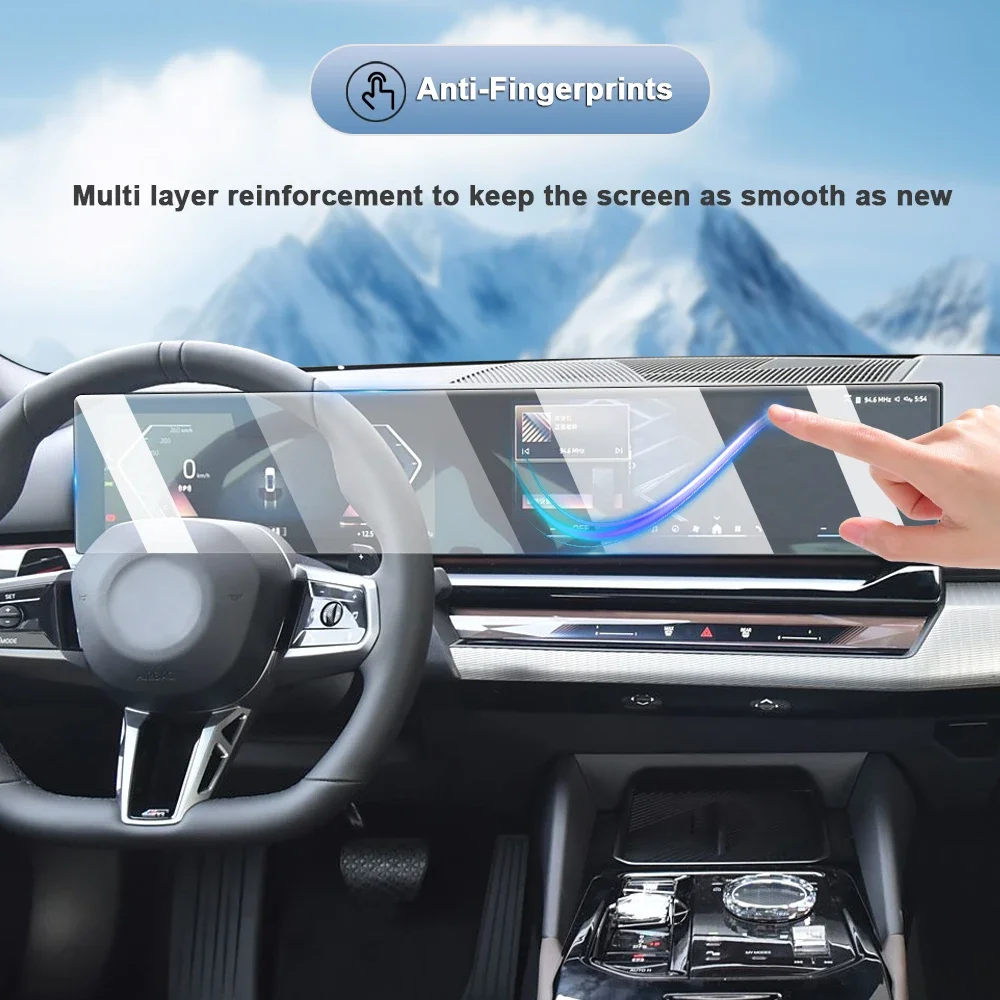 무광 눈부심 방지 스크린 보호 필름 콘솔 내비게이션 LCD 스크린 TPU 필름 스크래치 방지 BMW G60/i5/M5 시리즈 5 2024-2026용