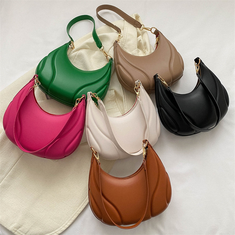 Women'S Simple Solid Color Handbag Soft Leather Shoulder Bag High Quality Leather Fashion Women'S Bag Shopping Crossbody Bag