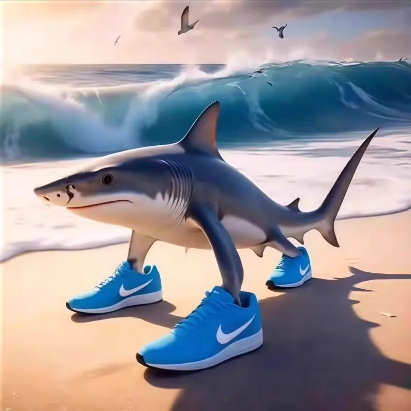 サメの置物 Tungtungsahur フィギュアデスクトップ装飾関節式