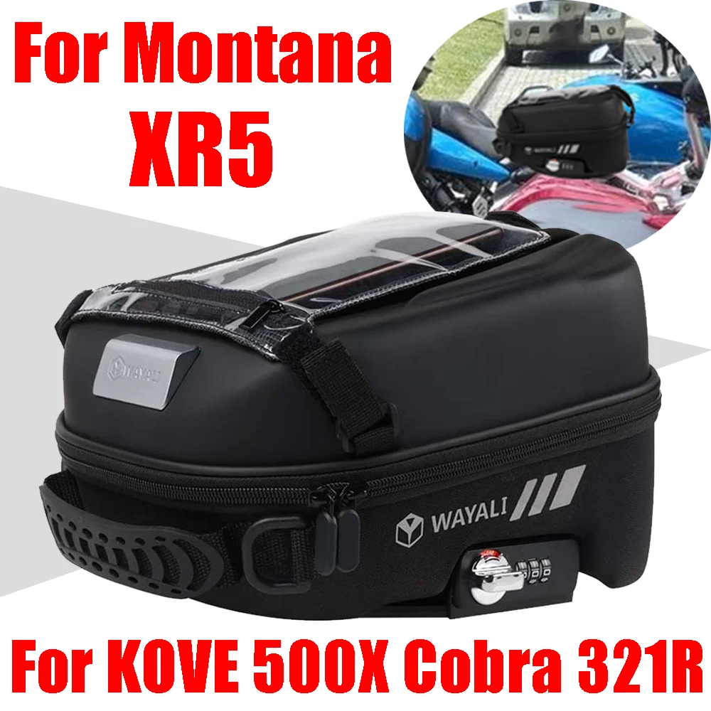 For Macbor Montana XR5 Accessories Tank Bag Luggage Tanklock Storage Bags Navigation Bag For Colove KY500X KOVE 500X Cobra 321R