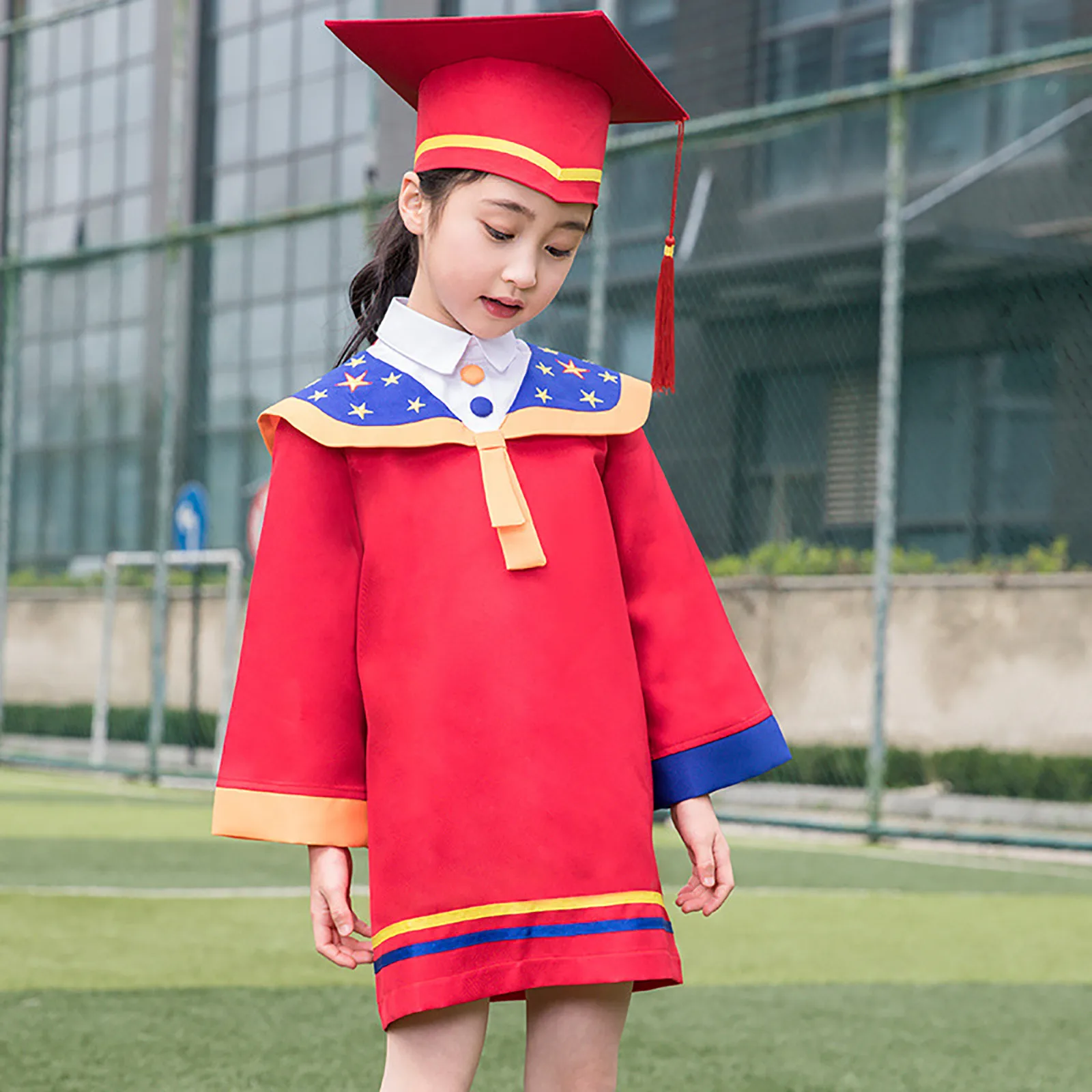 

Child Graduation Costume Kindergarten Kid Toddler Graduation Clothing Cap Gown Preschool Graduation Festival Clothing Outfit