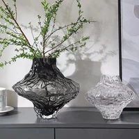 Nordic Glass Vase Flower Pot Garden Desk Luxury Table Acrylic Vase Transparent Plant Modern Small Floreros Office Decoration 1