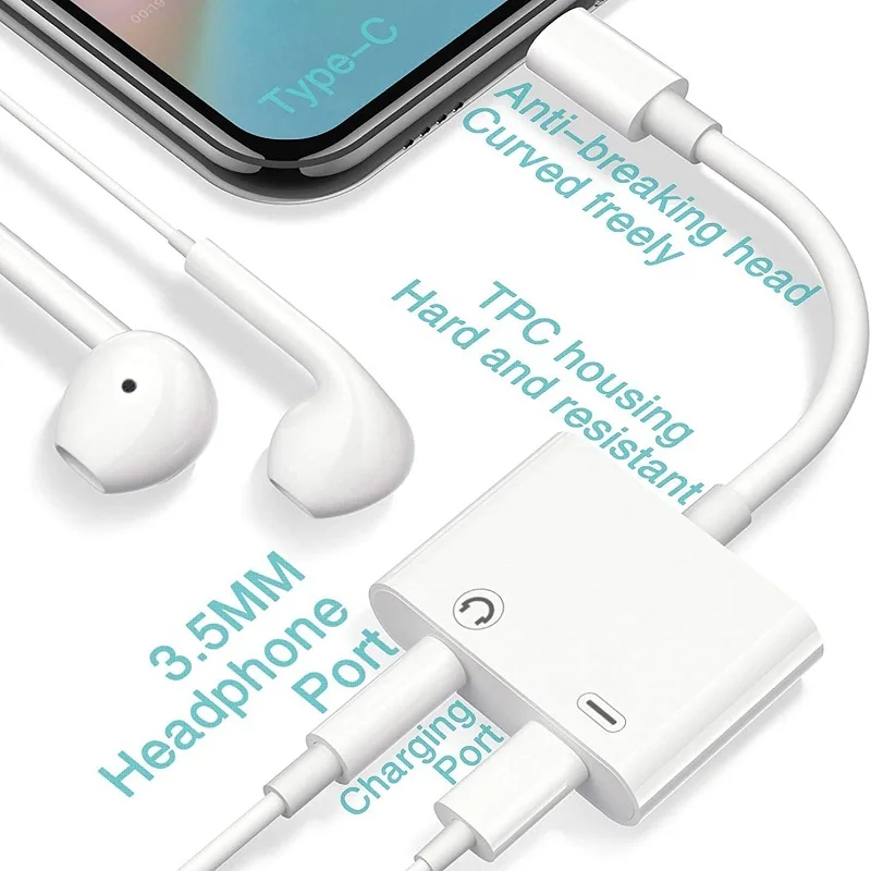 USB C to 3.5mm Headphone and Charger Adapter 2 in 1 Type C to Audio Jack PD Charging Dongle for Samsung Xiaomi Huawei usb port adaptor,usb hub converter,cable converter,type c otg adapter