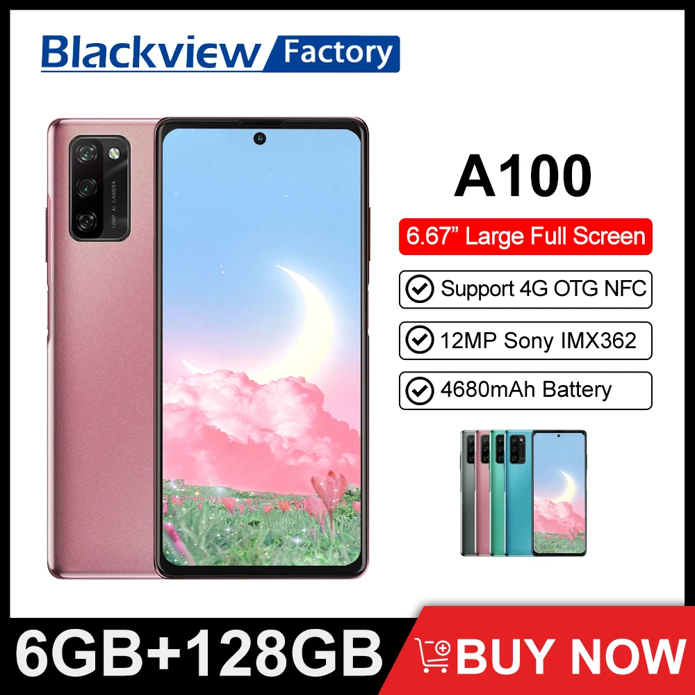 Blackview-A100-6GB-128GB-4680mAh-Android-11-6-67-12MP-HDR-Camera-4G-LTE ...
