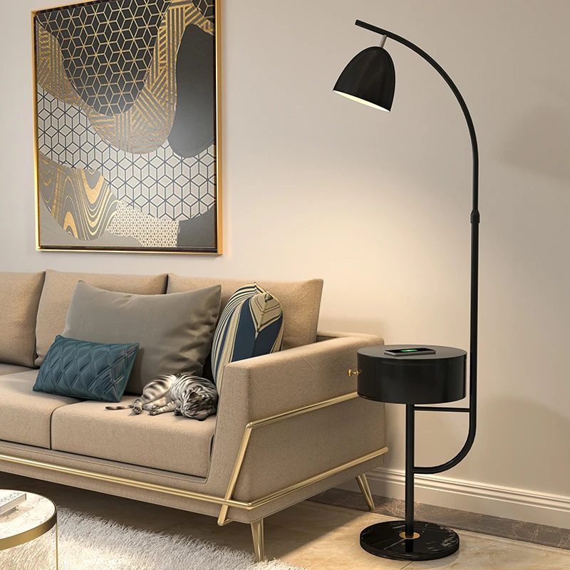 Depuley Lampadaire LED pour salon avec boule en verre, lampe sur