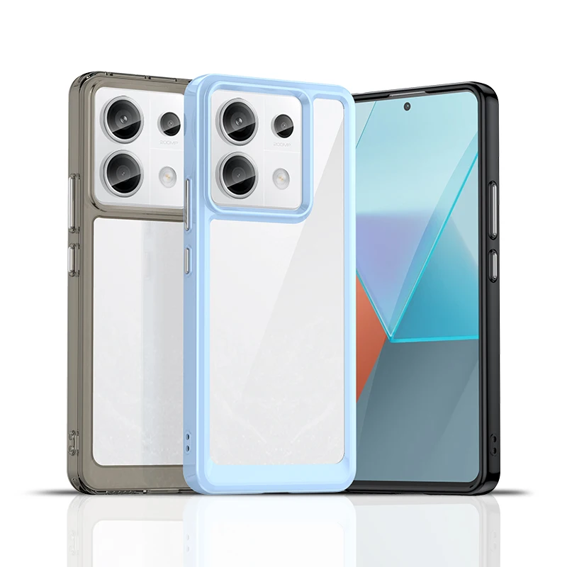 Per Xiaomi Redmi Note 13 Pro Clear Case Redmi Note 13 Pro Cover Funda Coque Hard Traslucido Phone Bumper Redmi Note 13 Pro