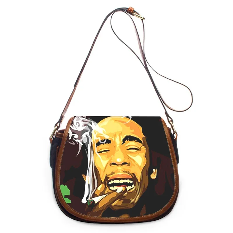 Bob Marley Print New Fashion Women Crossbody Bag Luxury Handbags Women Bags Zipper Shoulder Bag Women Shoulder Bag