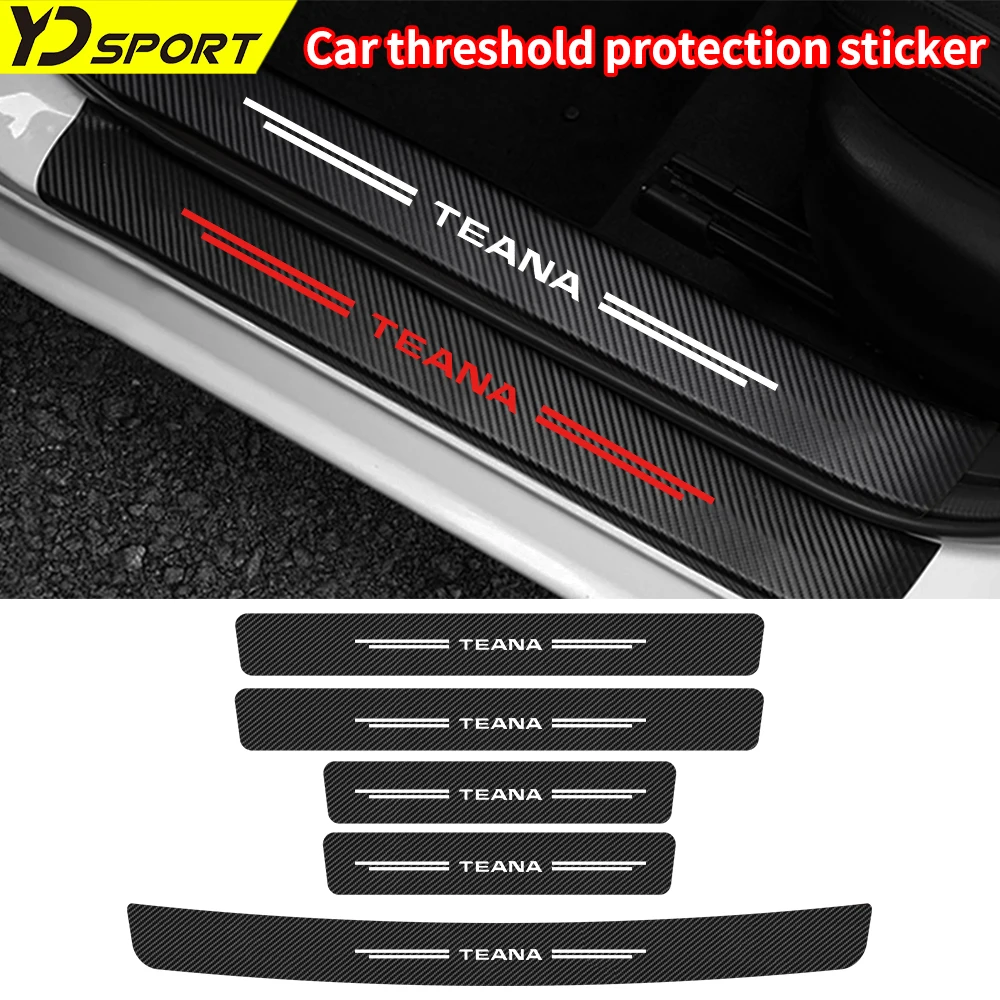 

Carbon Fiber Car Door Sill Stickers Protect Film For Nissan TEANA Trunk Bumper Strips Anti-Scratch Decal Auto Accessories