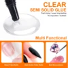 Quick-Dry Nail Glue，Semi solid Super Strong Adhesive For Press-On Nails，Rhinestones，Acrylic Nails，Fake Nail，No need UV/LED Cured 2