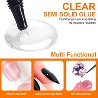 Quick-Dry Nail Glue，Semi solid Super Strong Adhesive For Press-On Nails，Rhinestones，Acrylic Nails，Fake Nail，No need UV/LED Cured 2