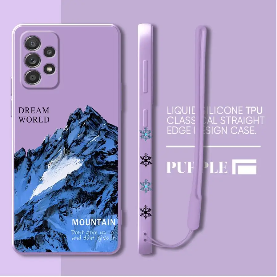 Snow Mountain TPU Phone Case - Elegant Winter Design