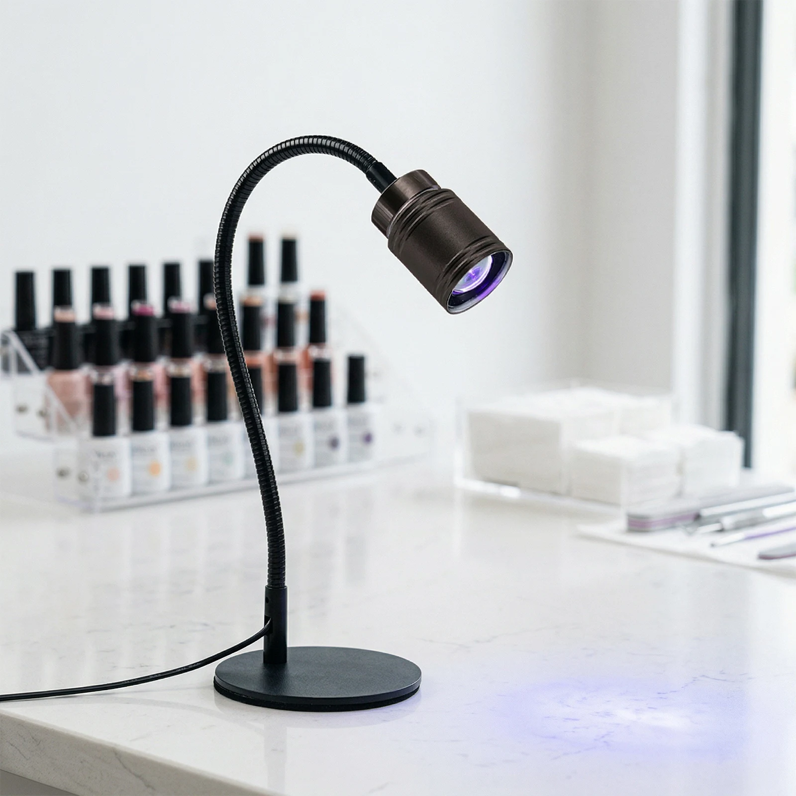 LED 360도 플렉시블 구즈넥 네일 램프 스마트 센서 전문 플래시 큐어 라이트 3D 네일 아트 및 팁 시술용 빠른 건조 램프