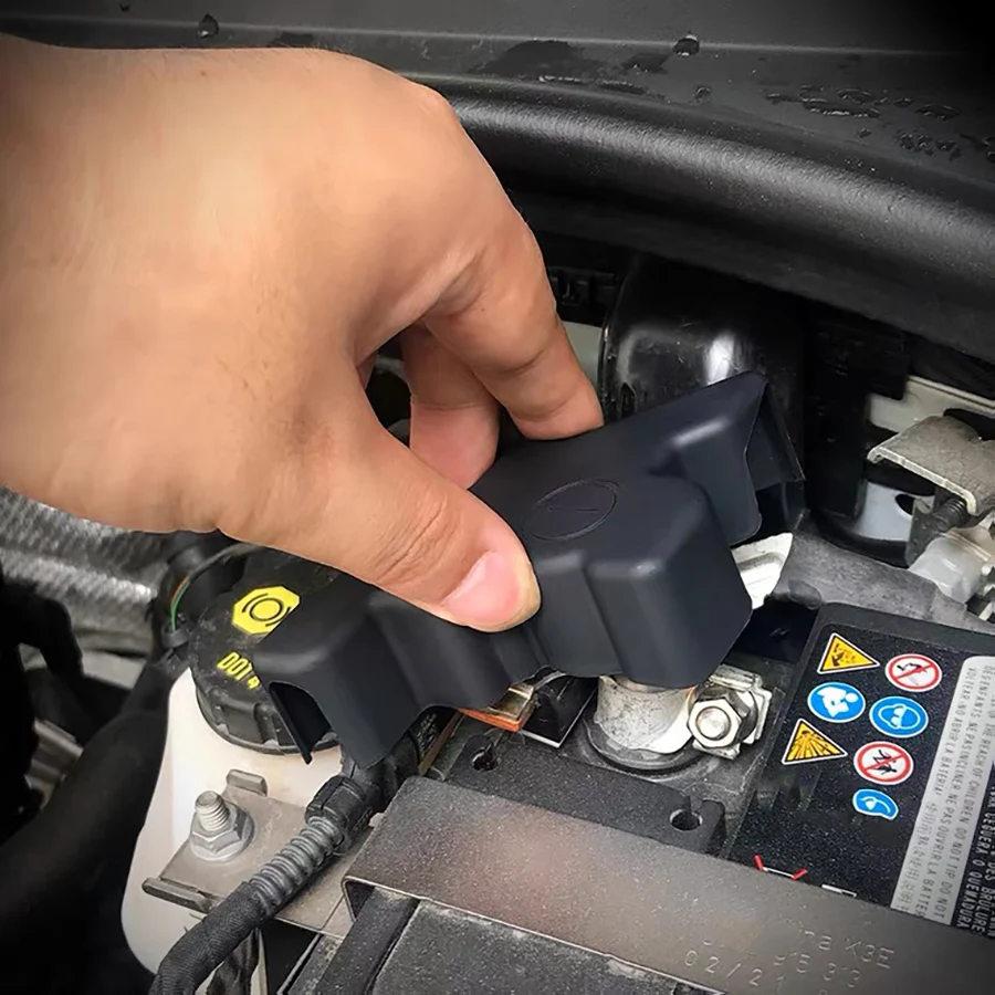 Battery Insulation Cover Battery Positive Negative Terminal Tray Protective Cover Trim Car Accessories For Volkswagen VW Golf 8 MK8 Audi A3/A3L -