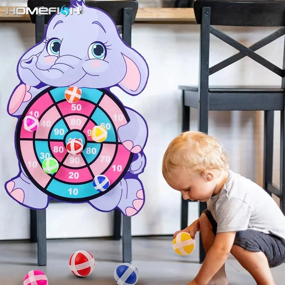Children's Sticky Ball Animal Dartboard Indoor and Outdoor Sports Multiplayer Party Game Toy
