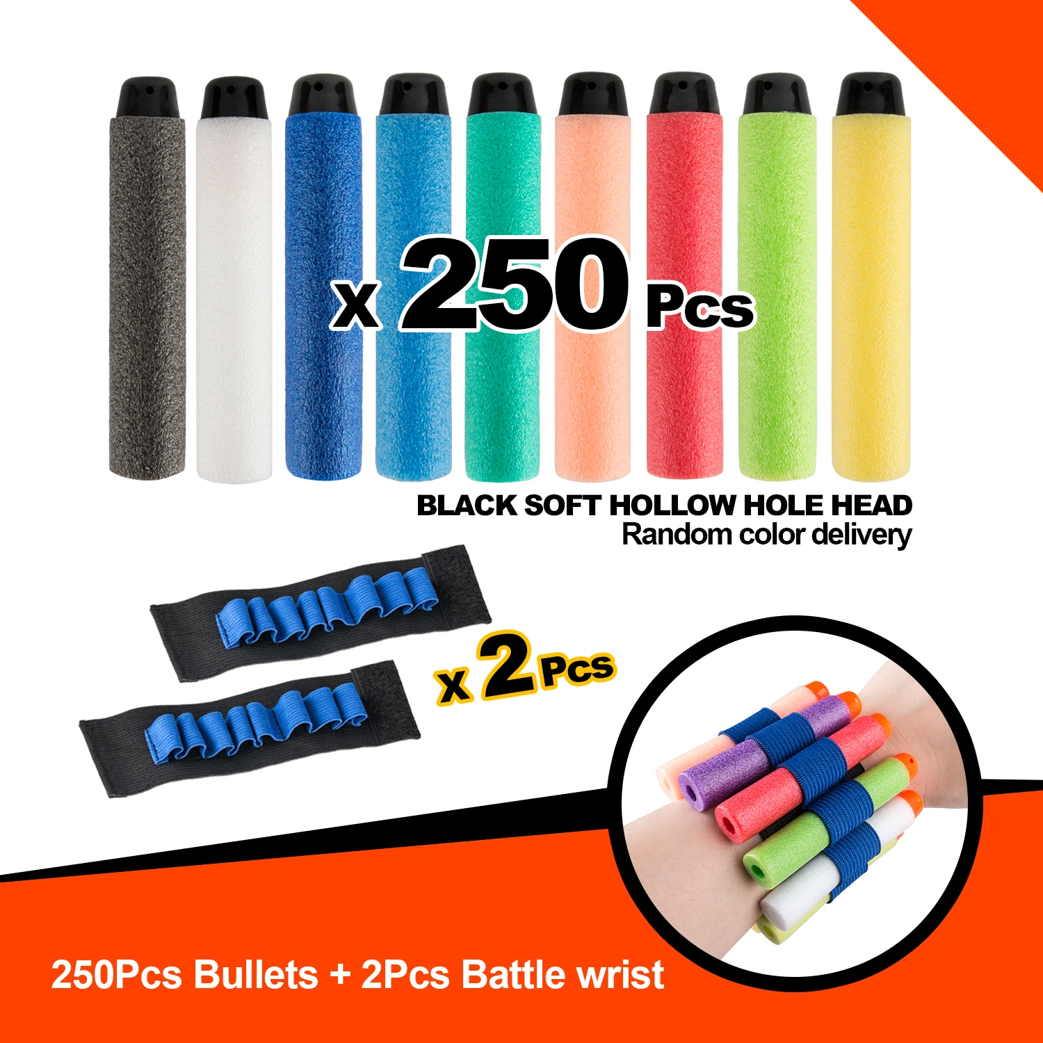 

250PCS Darts For Nerf Solid hard head 7.2cm Refill Darts Toy Gun Bullets for Nerf Series Blasters Xmas Kid Children Gift