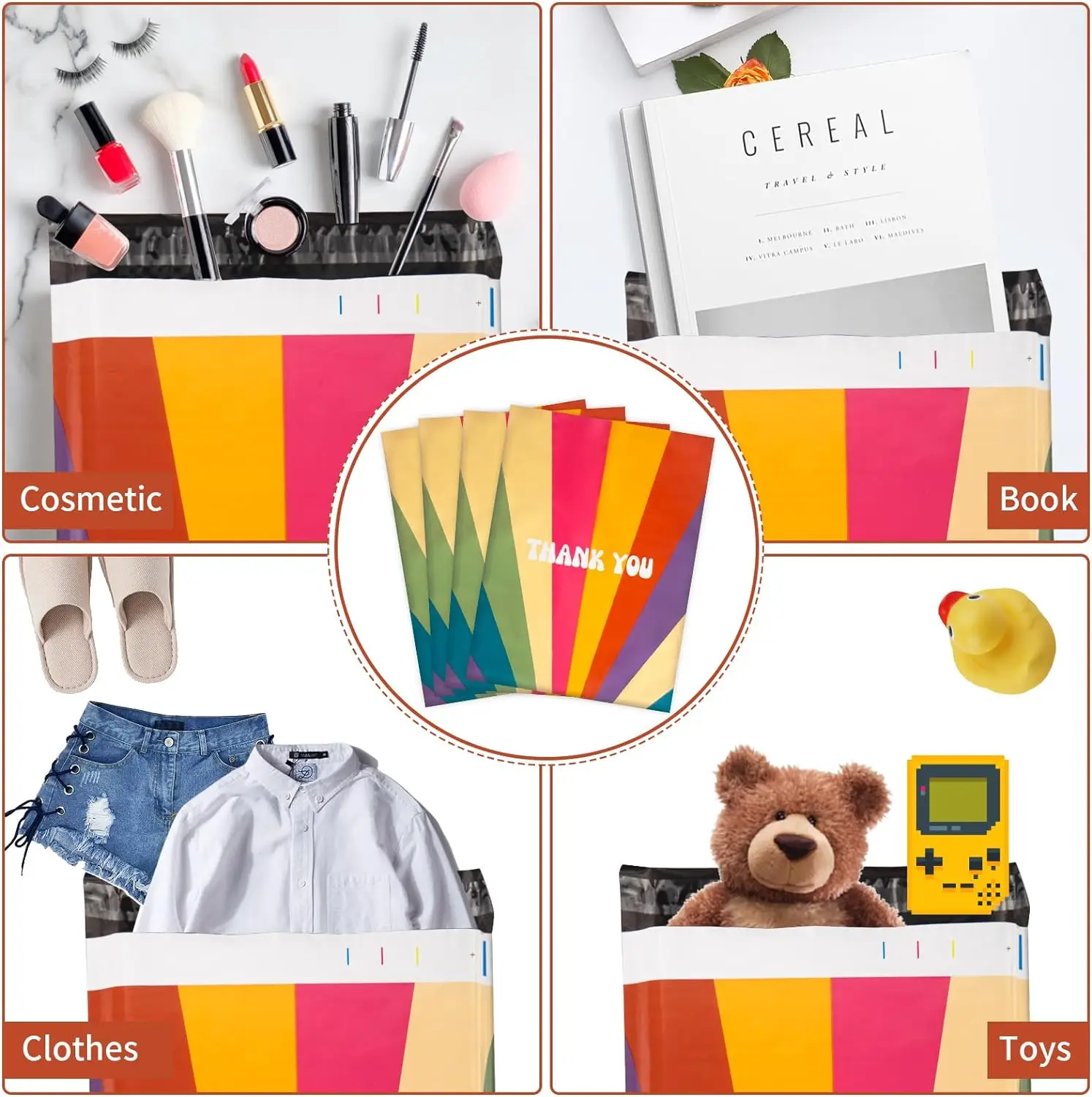 Bubble Mailers Foam Envelope Bags 50 PCS 10X13 Inch Fashion Shipping Envelopes Self-Seal Polymailers