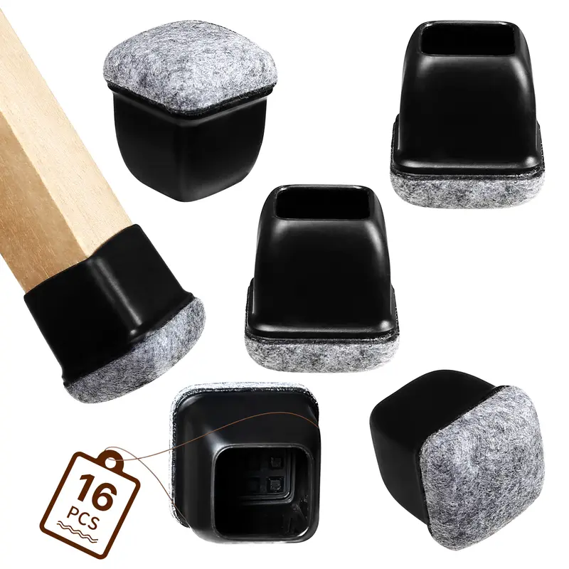 16PCS Chair Leg Protectors Anti- Slip Silicone 360°Felt Pad Bottom Wrapped Thickening Furniture Leg Cover for Hardwood Floors - Image 12