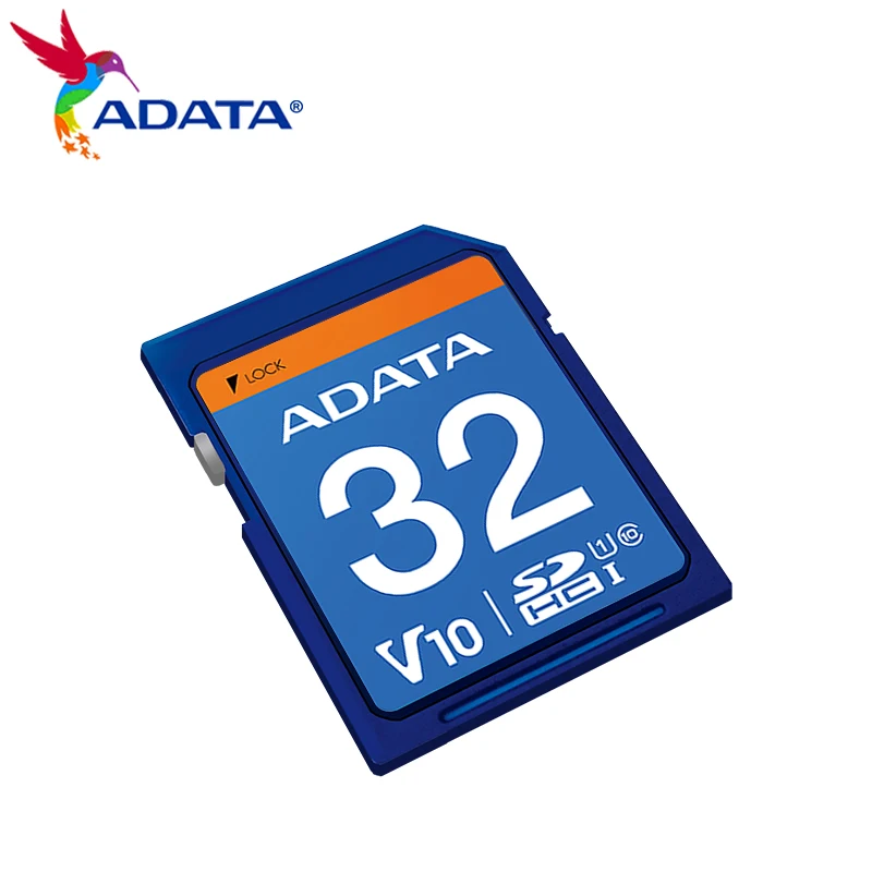 ADATA Premier SD Card 64GB SDXC 32GB 16GB SDHC U1 C10 UHS-I Memory Card V10 Video Speed 100MB/S Ultra HD for Digital Camera