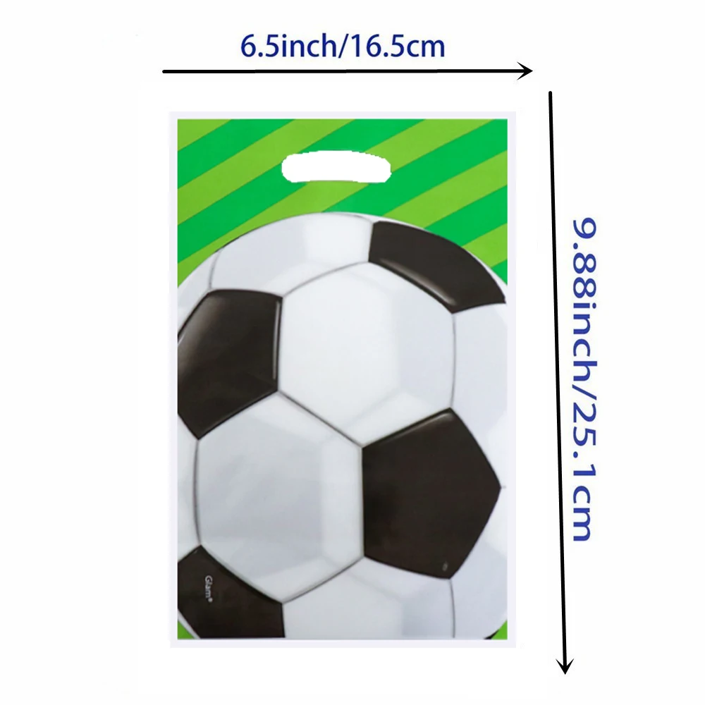 Soccer Gift Bags Plastic Cookie Treat Candy Bags Guest Gifts Birthday Football Theme Party Favors Bag Twist Ties