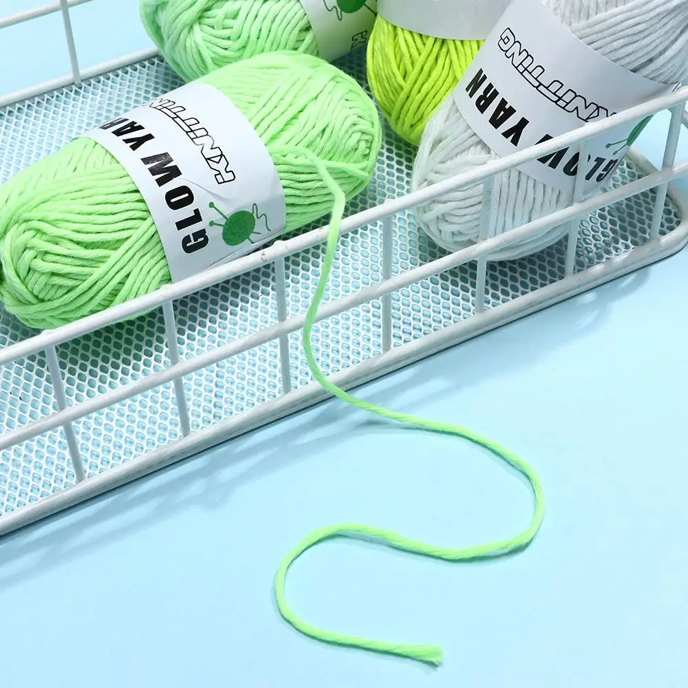 50g/roll Luminous Chunky Yarn Polyester Hand Knitted Glow in the Dark Knitting Wool DIY Handmade Weave For Cardigan Scarf Hats 2