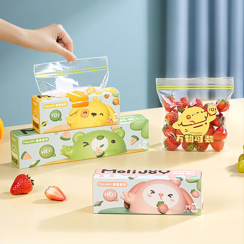 

Refrigerator Fresh-keeping Bag Kitchen Food Storage Bag Fruit Vegetable Food Freezing Sealing Bag Thick Ziplock Packaging Bags