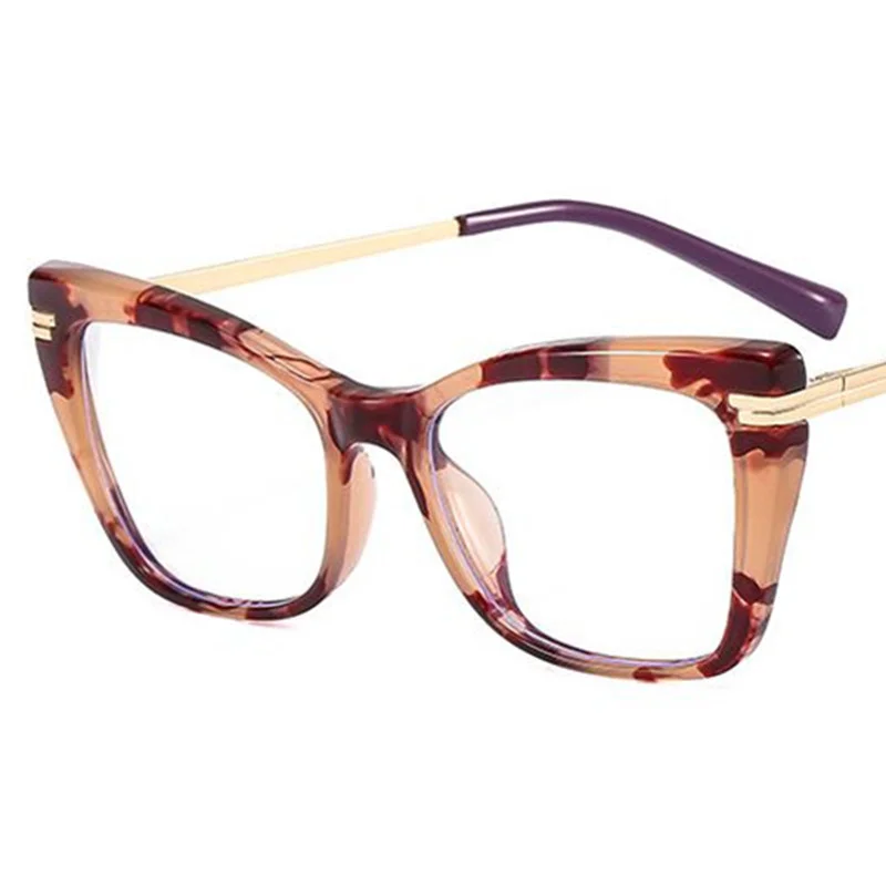 

Fashion Anti-Blue Light Glasses Unisex Double Color Frame Eyeglasses Simplity Spectacles Clear Lens Cat Eye Eyewear