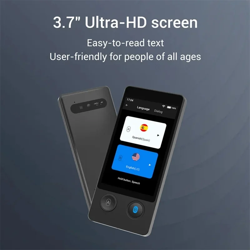 Portable W12 AI Voice Translator 144 National Language Intelligent Real-time Translation Text Photo Translate Machine voice translator language translator