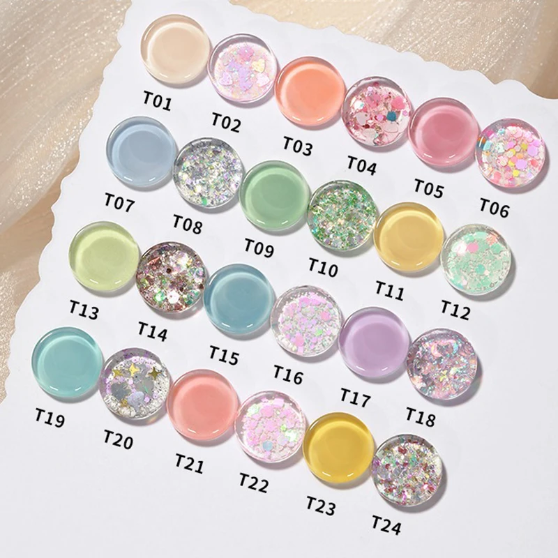 Nail Polish Pretty Colorful Glitter Reflective Candy Color Semi Permanent UV Polish Nails Art Manicure Jelly Glue