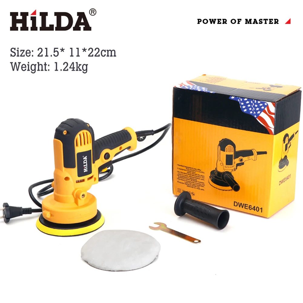 HILDA Electric Car Polisher Machine Auto Polishing Machine 700W 3500rpm Adjustable Speed Sanding Waxing Tool Car Accessory Tool 5