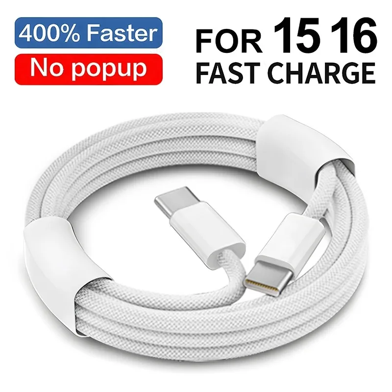 جديد وأصلي 60 واط نوع C إلى USB C كابل شحن سريع آي...
