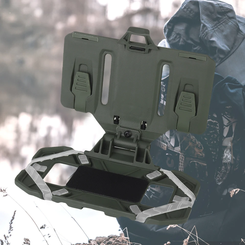 Vest Chest Cell Phone Carrier Universal Folding Navigation Molle Holder Mobile Phone Folding Mounting Bracket for Tactical Vest